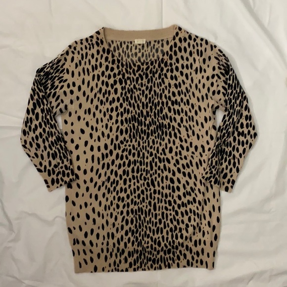 JCrew Factory leopard printed Charlie sweater - Picture 1 of 11